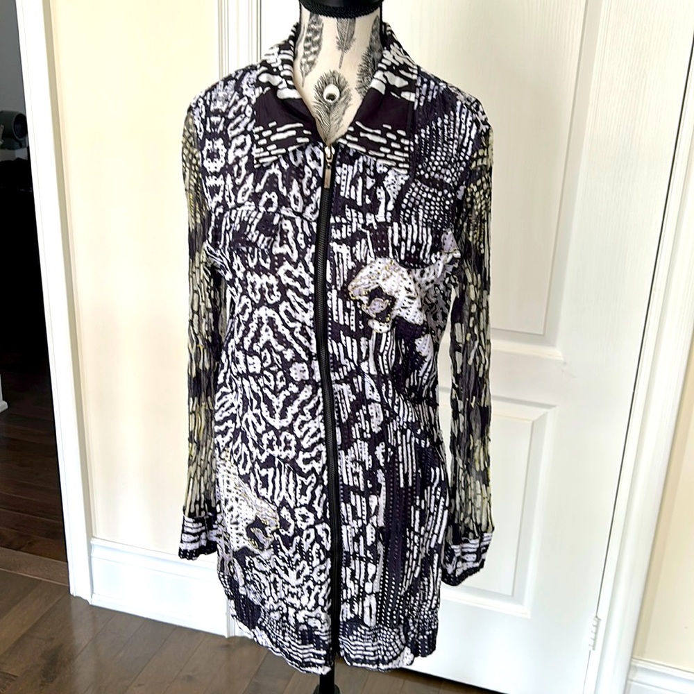 Blouse long and stretchy